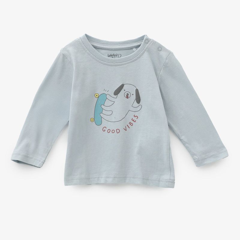 YAMP - Polo Yamp Manga Larga Estampada Bebé Niño Algodón