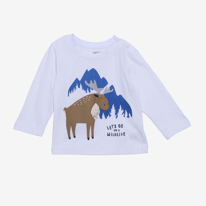 YAMP - Polo Yamp Manga Larga Estampada Bebé Niño Algodón