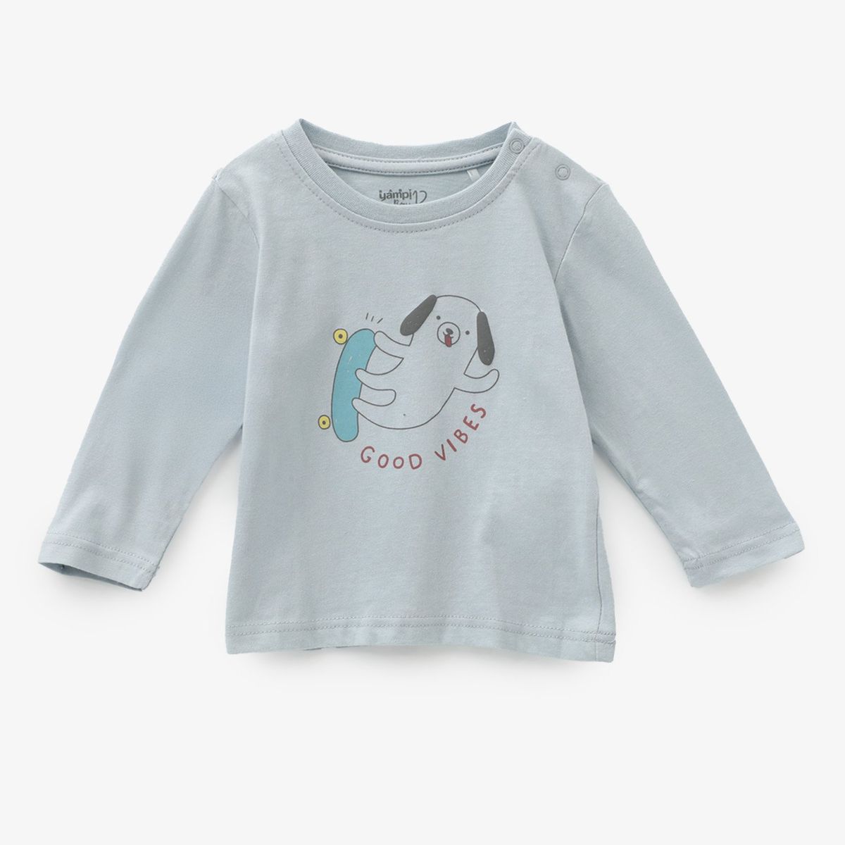 YAMP - Polo Yamp Manga Larga Estampada Bebé Niño Algodón