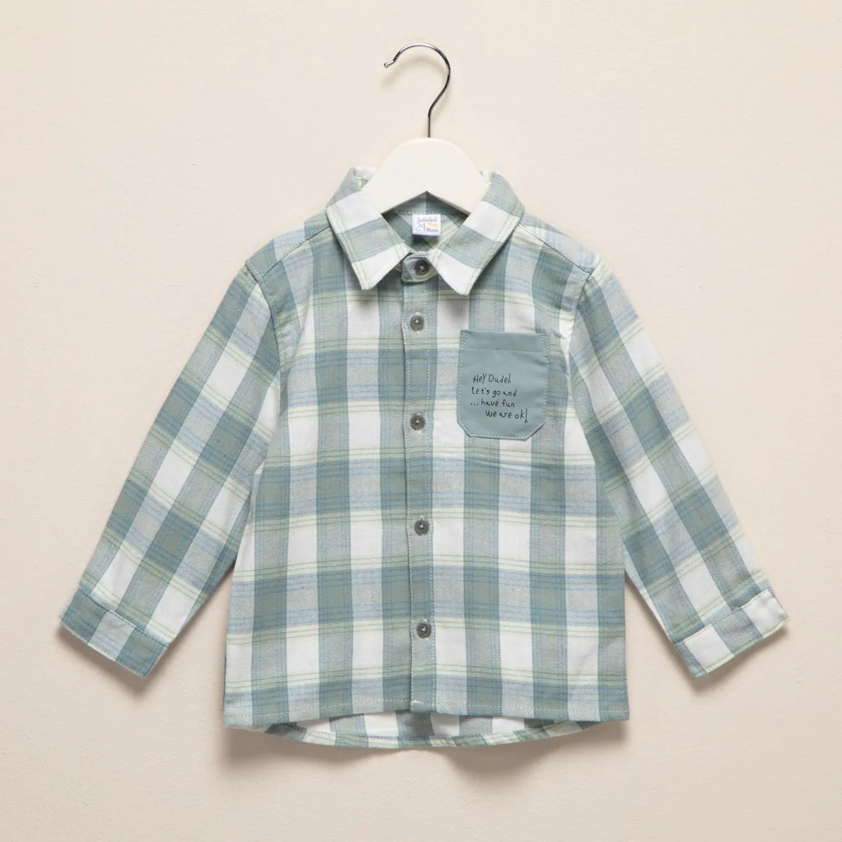 YAMP - Camisa a Cuadros Yamp Bebé Niño Manga Larga Algodón Casual
