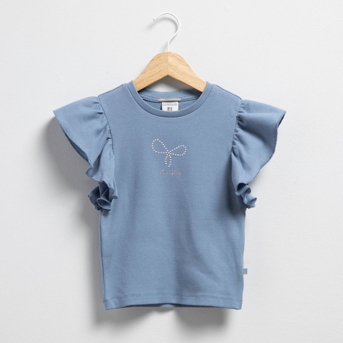 CONIGLIO - Polo Coniglio Manga Corta con Volantes Niña Algodón