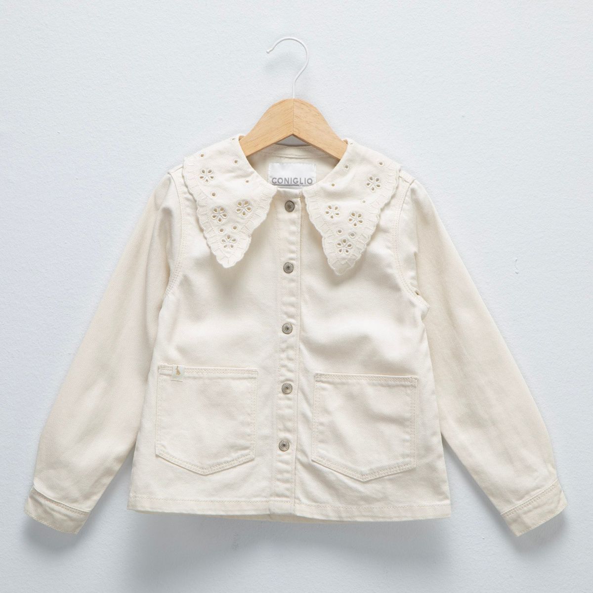 CONIGLIO - Casaca Coniglio Manga Larga Algodón Niña Cuello Clásico