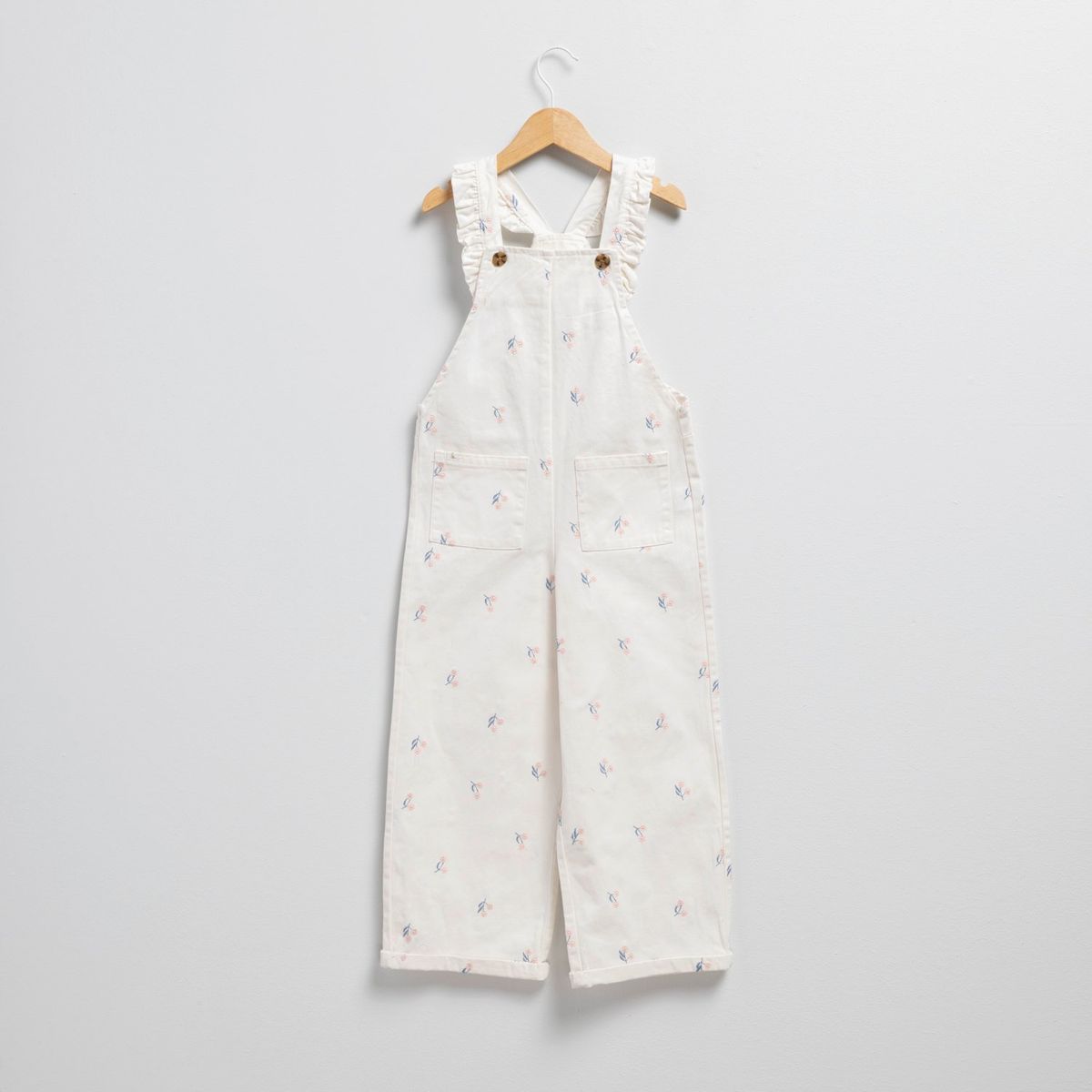 CONIGLIO - Overol Coniglio Casual Niña Algodón con Diseño Floral