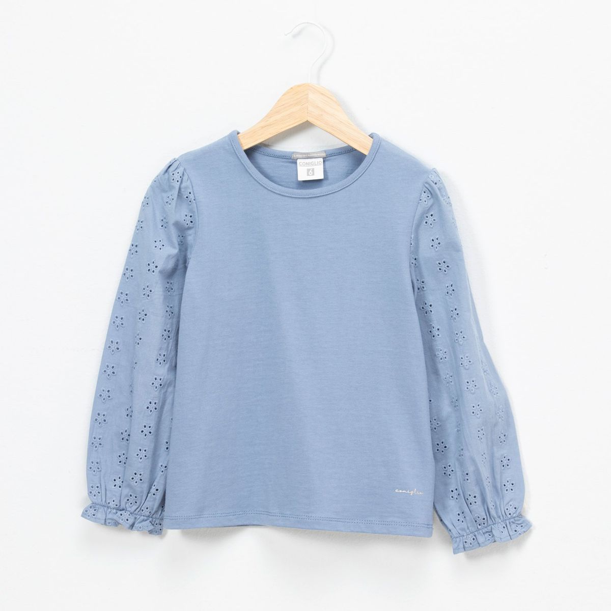 CONIGLIO - Polo Manga Larga Coniglio Algodón Diseño Flores Niña