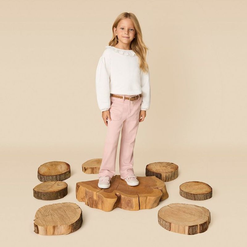 CONIGLIO - Pantalón Coniglio Casual Niña Tiro Alto Algodón