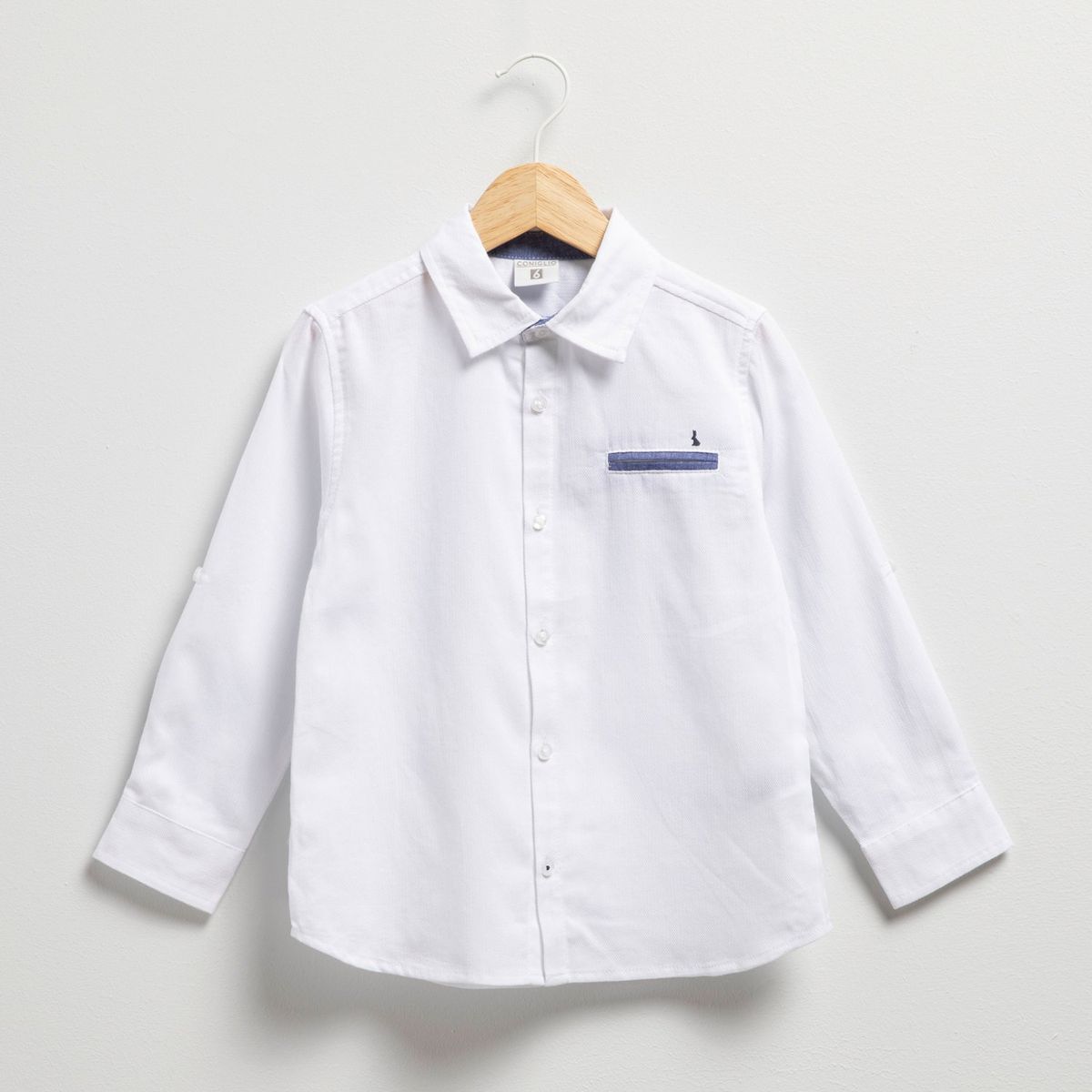 CONIGLIO - Camisa Coniglio Clásica Manga Larga Algodón Niño