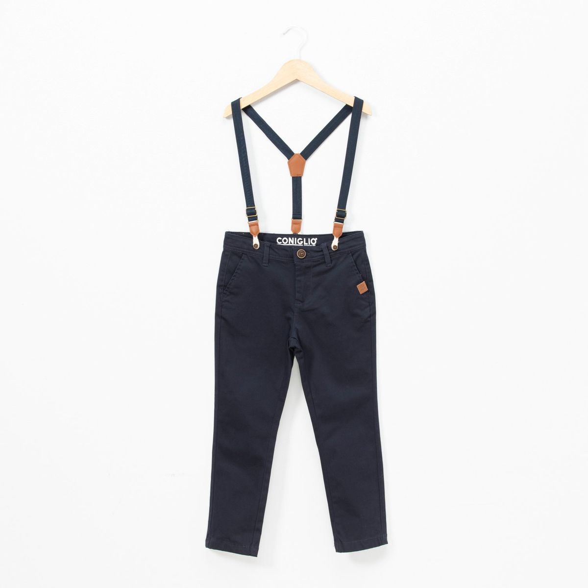 CONIGLIO - Pantalón Coniglio Niño Algodón Tiro Medio Azul Marino