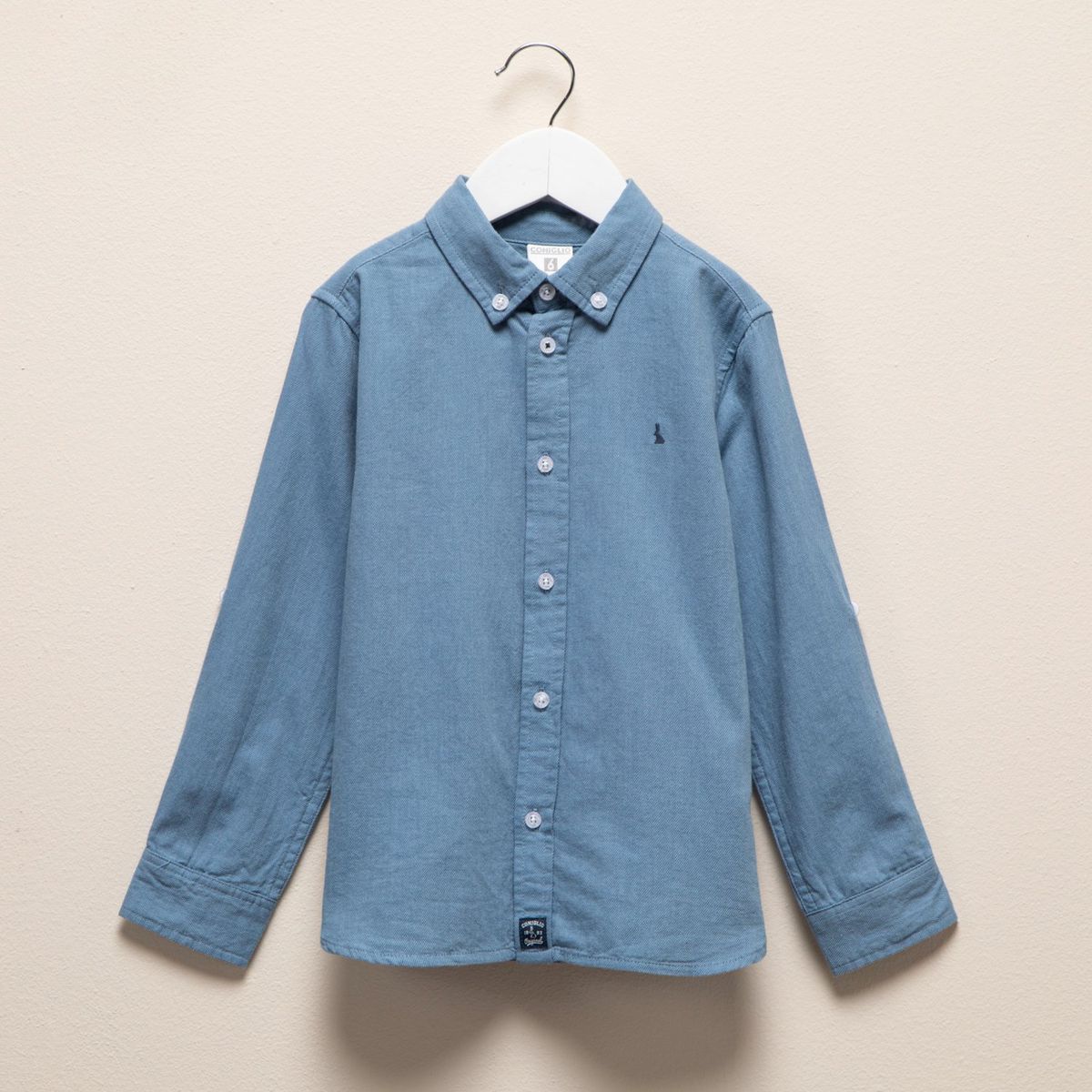 CONIGLIO - Camisa Coniglio Clásica Manga Larga Niño Algodón