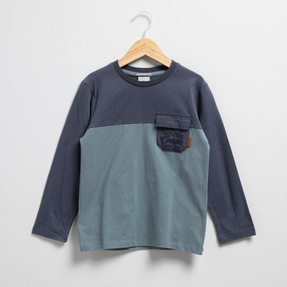 CONIGLIO - Polo Coniglio Manga Larga Algodón Niño Diseño Liso Casual