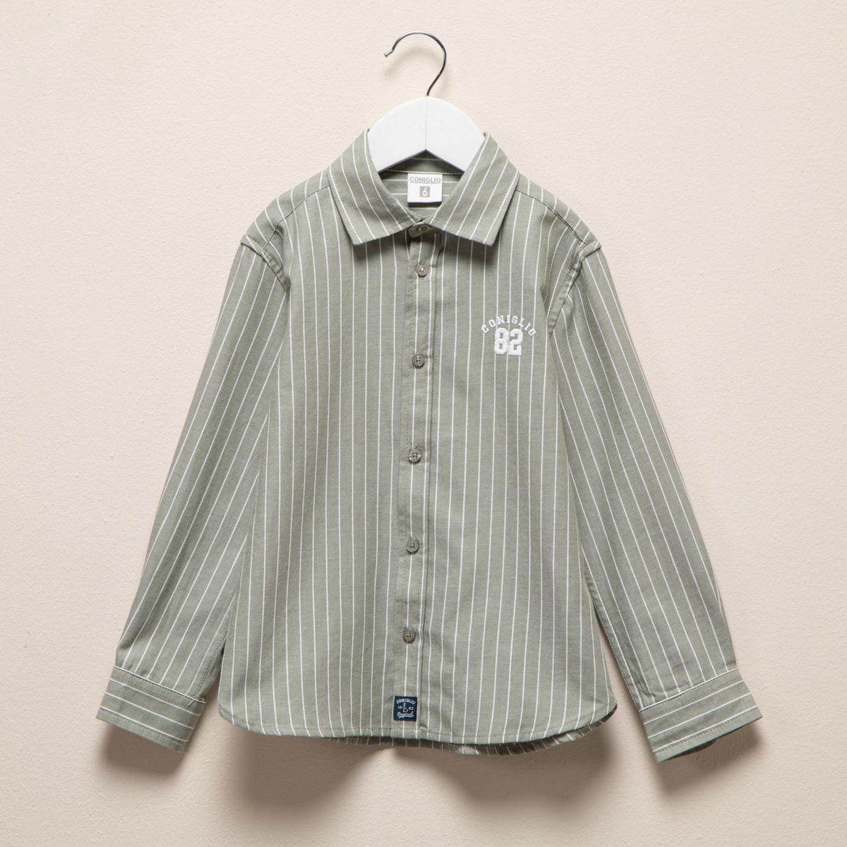 CONIGLIO - Camisa Coniglio Manga Larga Algodón Niño Diseño Cuadros