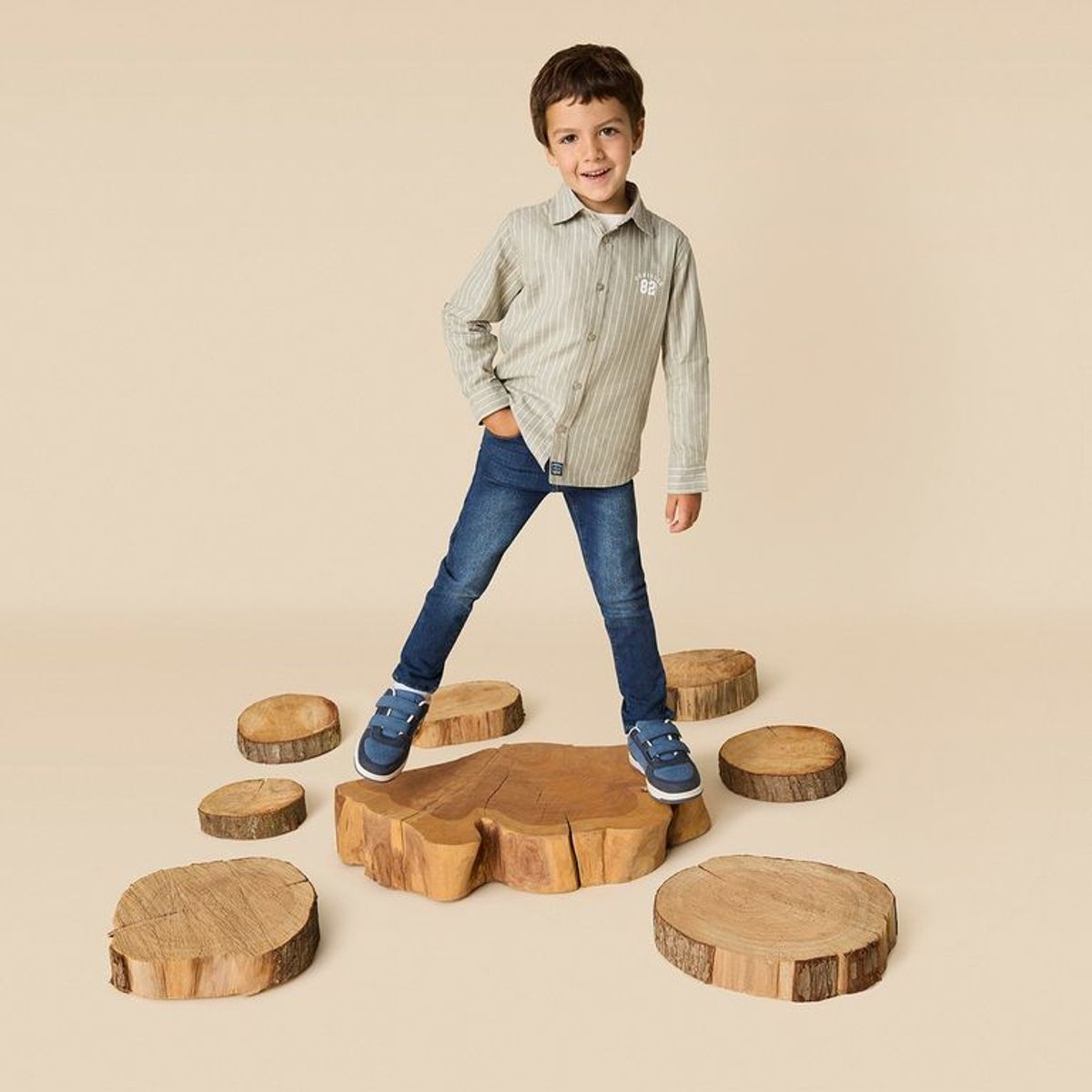 CONIGLIO - Camisa Coniglio Manga Larga Algodón Niño Diseño Cuadros