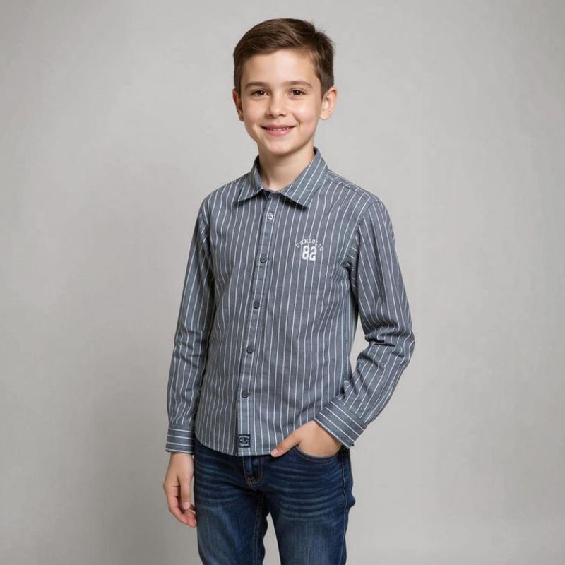 CONIGLIO - Camisa Coniglio Manga Larga Algodón Niño Diseño Cuadros