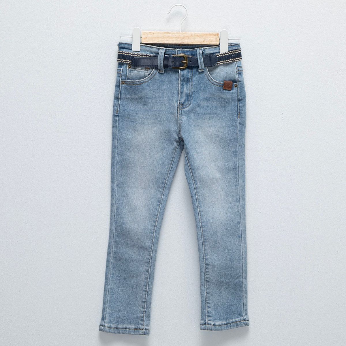 CONIGLIO - Jeans Coniglio Niño Tiro Medio Denim con Cinturón