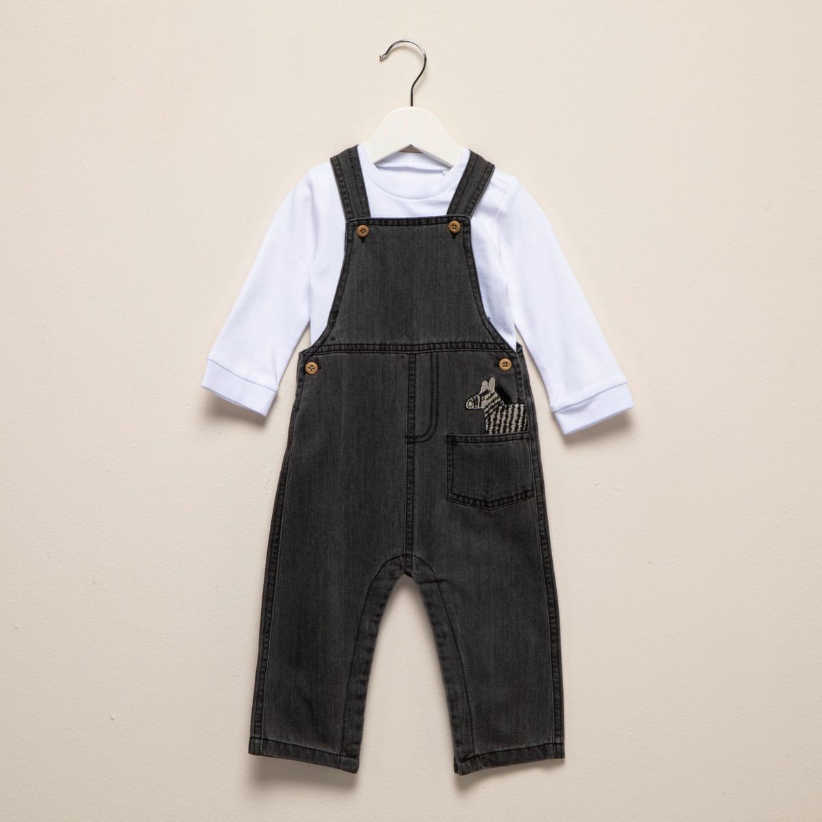 YAMP - Conjunto Casual Bebé Niño Yamp Overol y Body Algodón