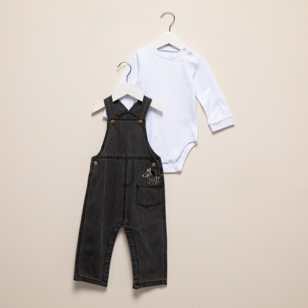 YAMP - Conjunto Casual Bebé Niño Yamp Overol y Body Algodón