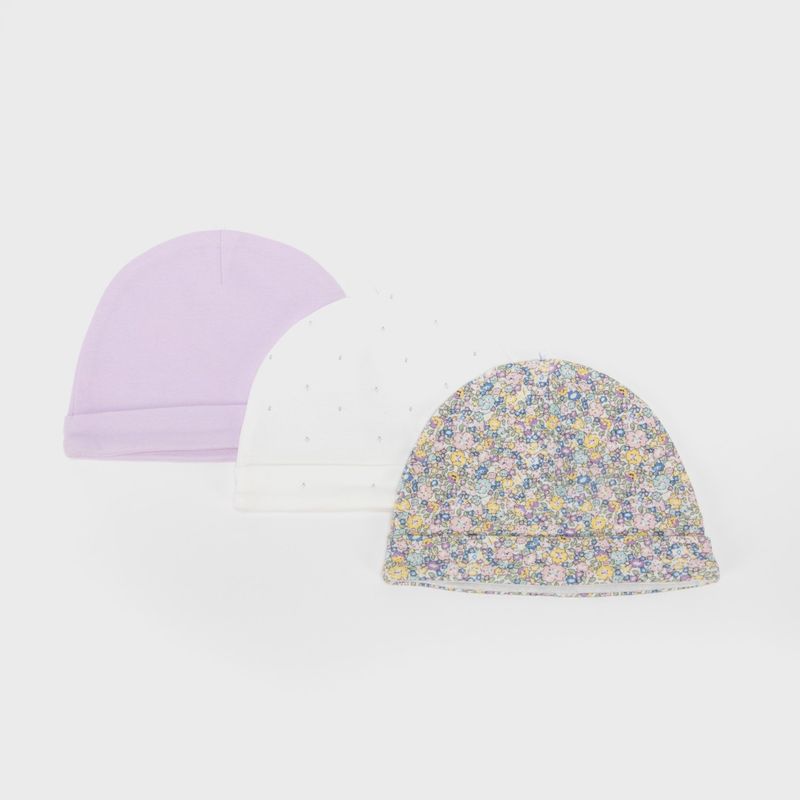 YAMP - Gorro Bebé Niña Pack X3 Algodón Yamp