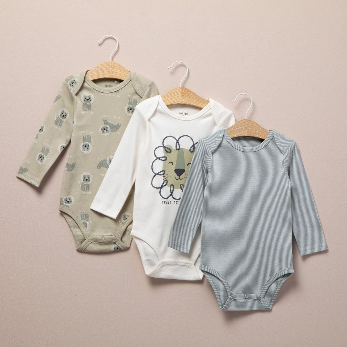 YAMP - Bodys Yamp Pack 3 Algodón Manga Larga Bebé Niño