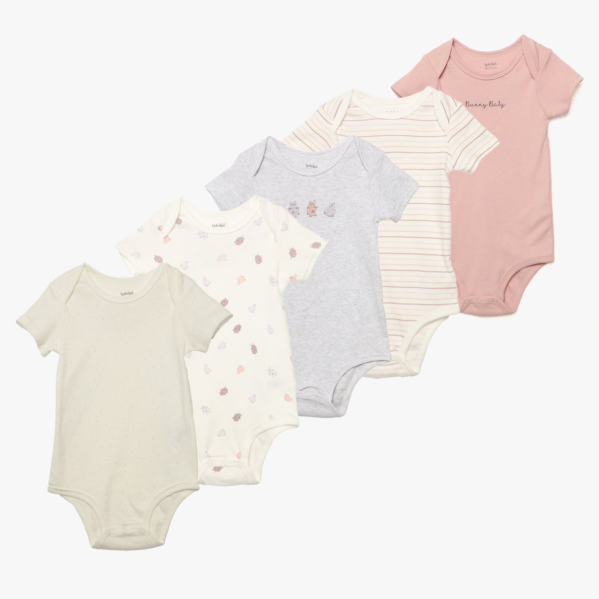 YAMP - Body Bebé Niña Pack X5 Algodón Yamp