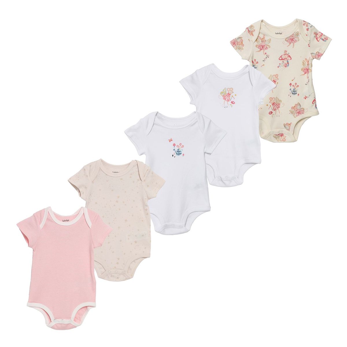 YAMP - Body Bebé Niña Pack X5 Algodón Yamp