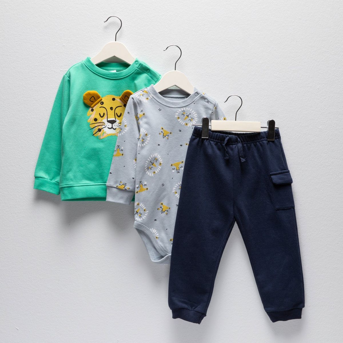 YAMP - Conjunto Yamp Casual 3 Piezas Bebé Niño Polialgodón
