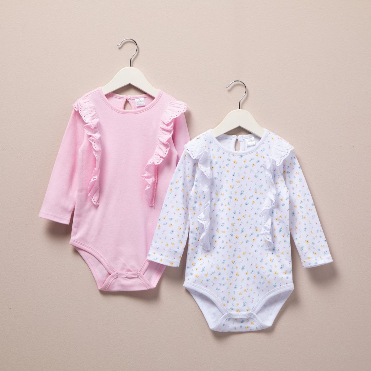YAMP - Pack de 2 Bodys Yamp Algodón Manga Larga Bebé Niña