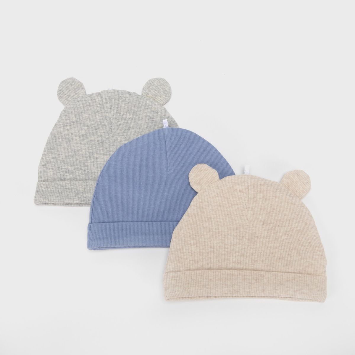 YAMP - Pack de 3 Gorros Bebé Niño Yamp Algodón con Orejas