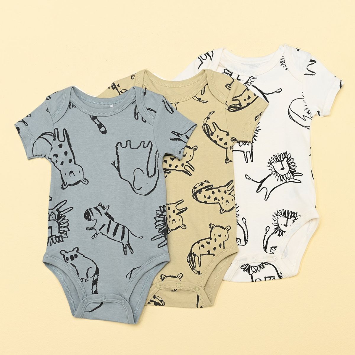 YAMP - Body Bebé Niño Pack X3 Algodón Yamp