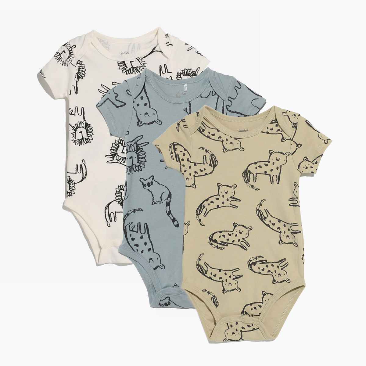 YAMP - Body Bebé Niño Pack X3 Algodón Yamp