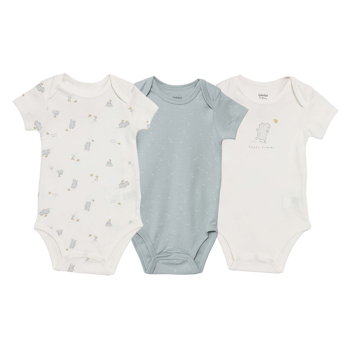 YAMP - Body Bebé Niño Pack X3 Algodón Yamp