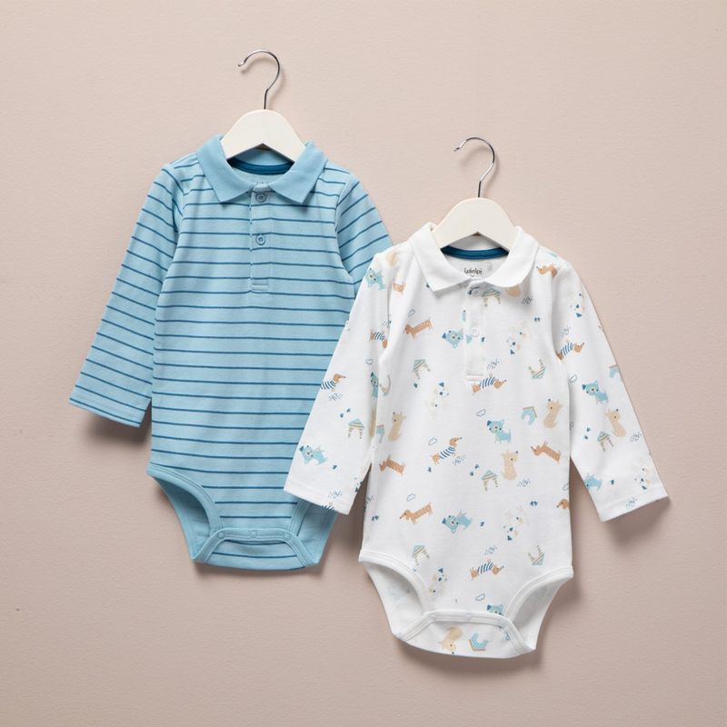 YAMP - Pack 2 Bodys Yamp Algodón Manga Larga Bebé Niño