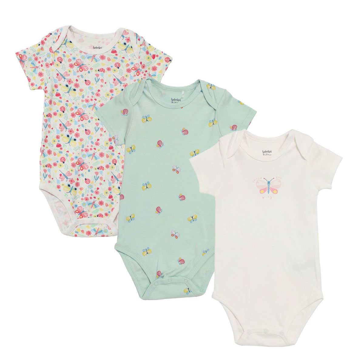 YAMP - Body Bebé Niña Pack X3 Algodón Yamp