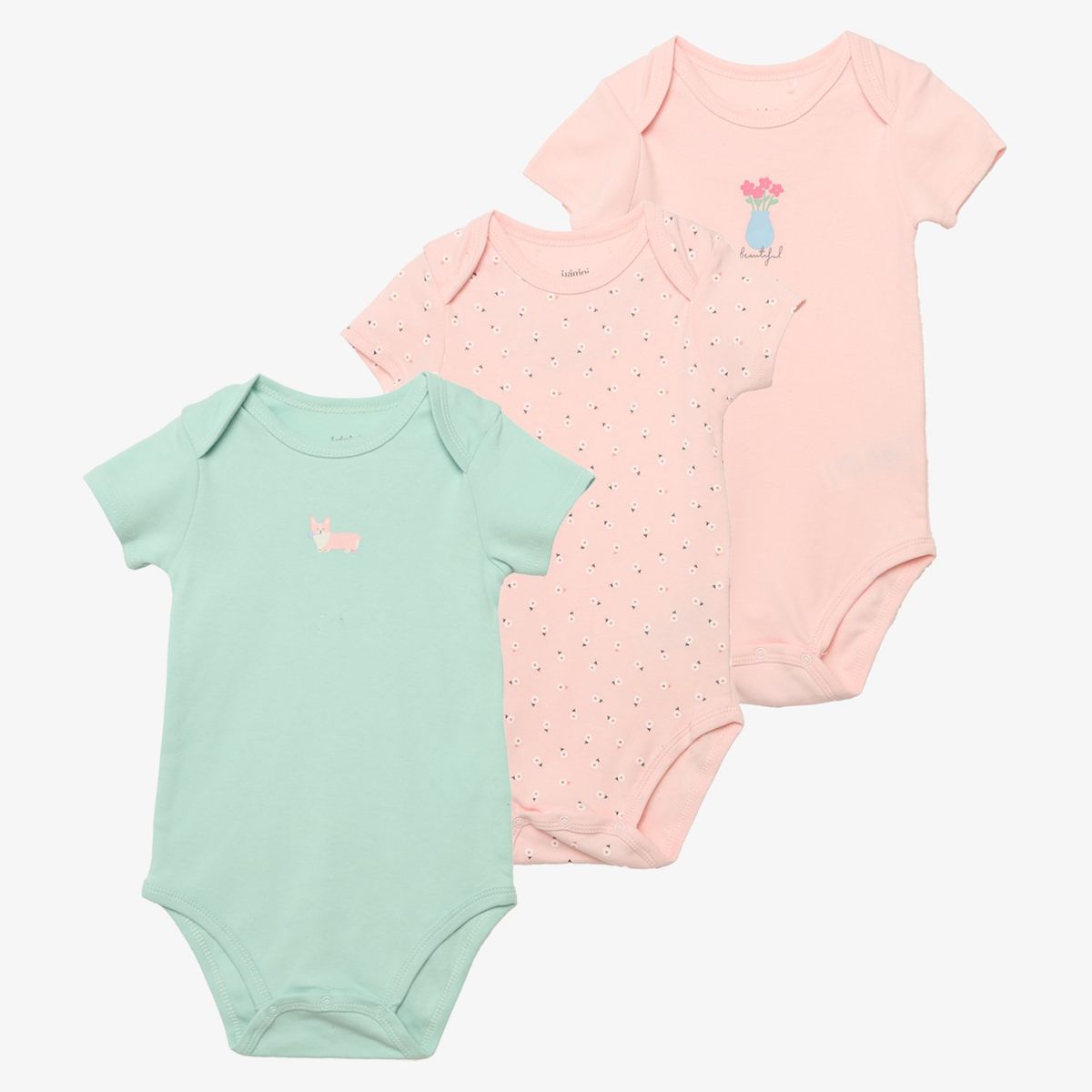 YAMP - Body Bebé Niña Pack X3 Algodón Yamp