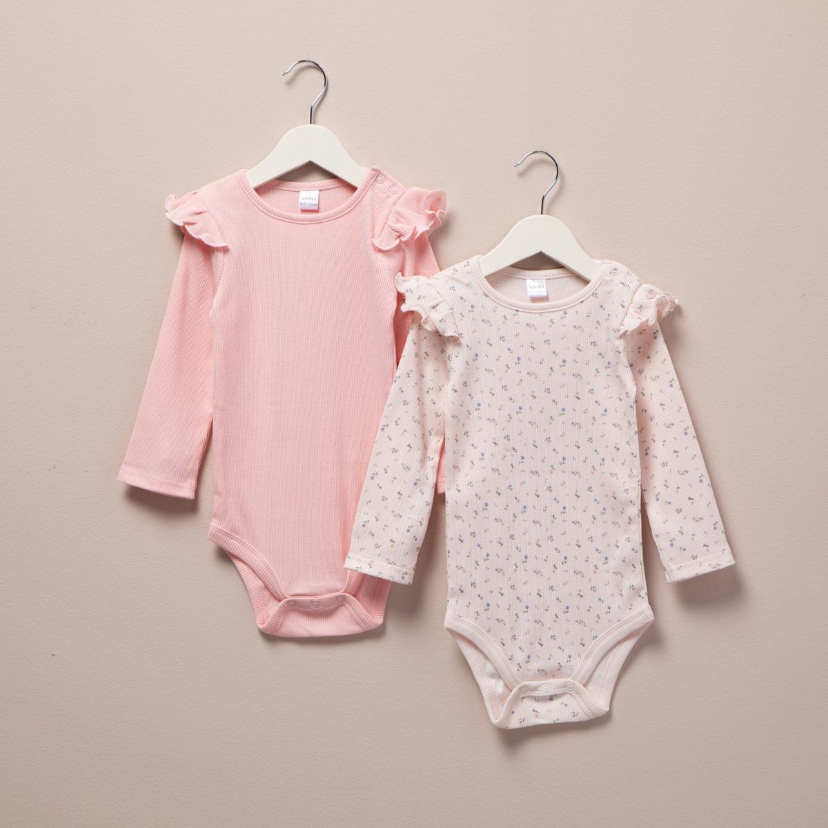 YAMP - Pack de 2 Bodys Manga Larga Algodón Yamp Bebé Niña