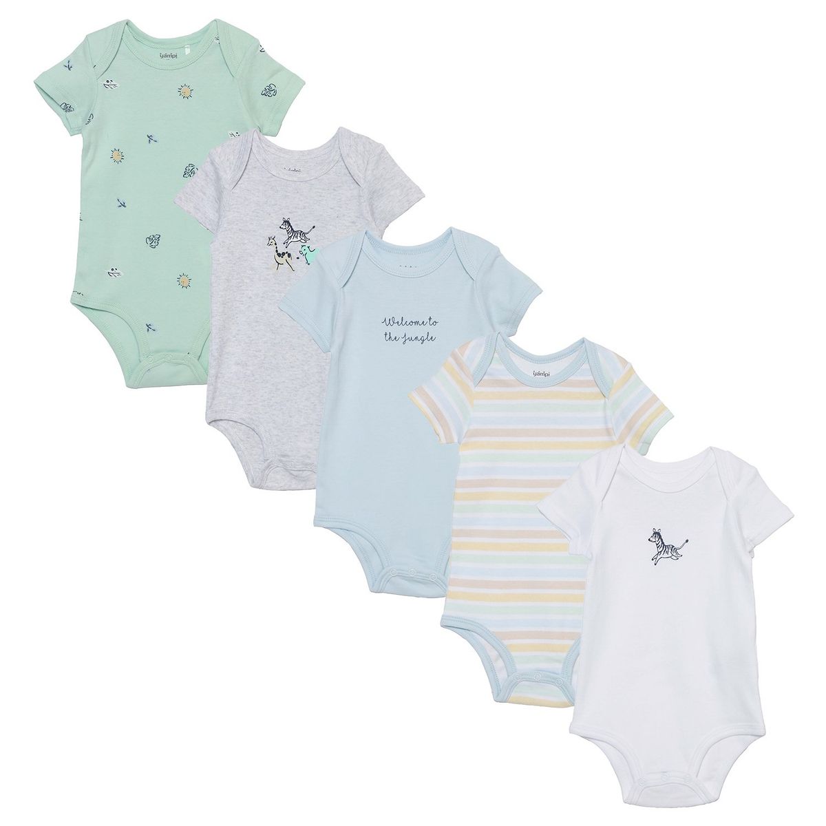 YAMP - Body Bebé Niño Pack X5 Algodón Yamp