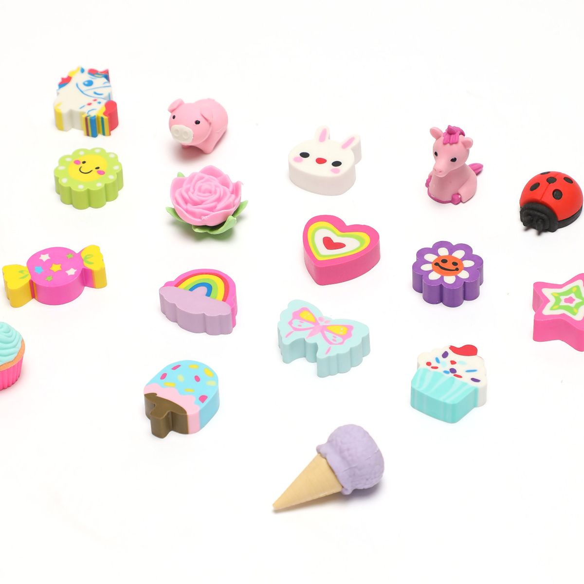 HOLLEY SKOOL - Set de Borradores Holley Infantiles 30 Gomas