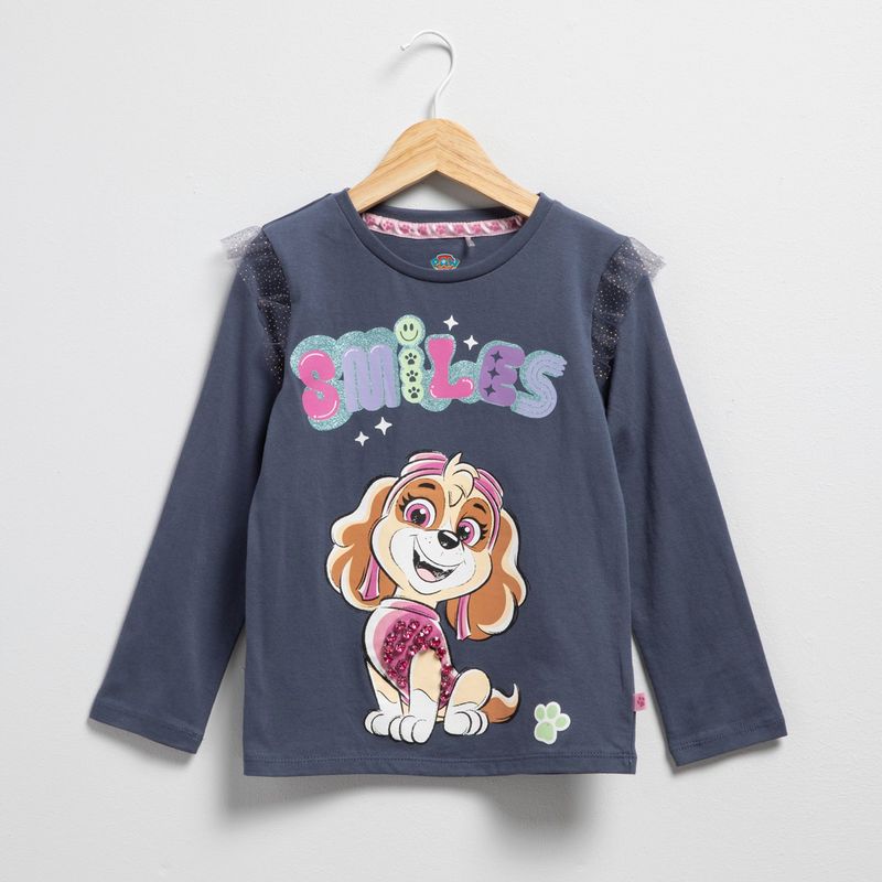 PAW PATROL - Polo Niña Manga Larga Algodón Paw Patrol