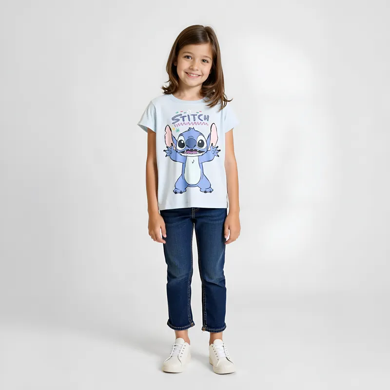 DISNEY - Polo Niña Pack X3 Algodón Lilo Y Stitch