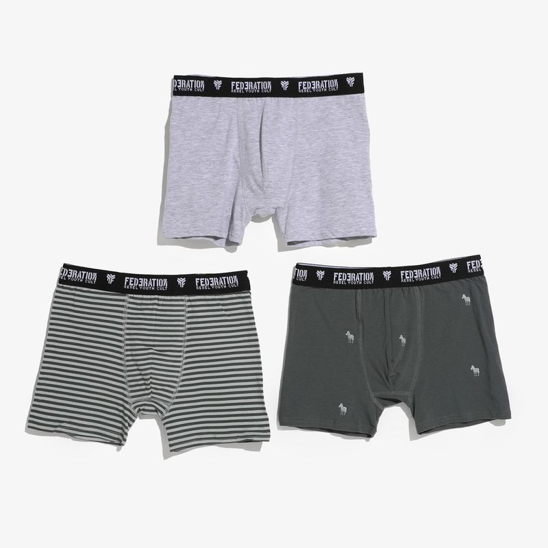 FEDERATION - Boxers Niño Pack X3 Algodón Federation
