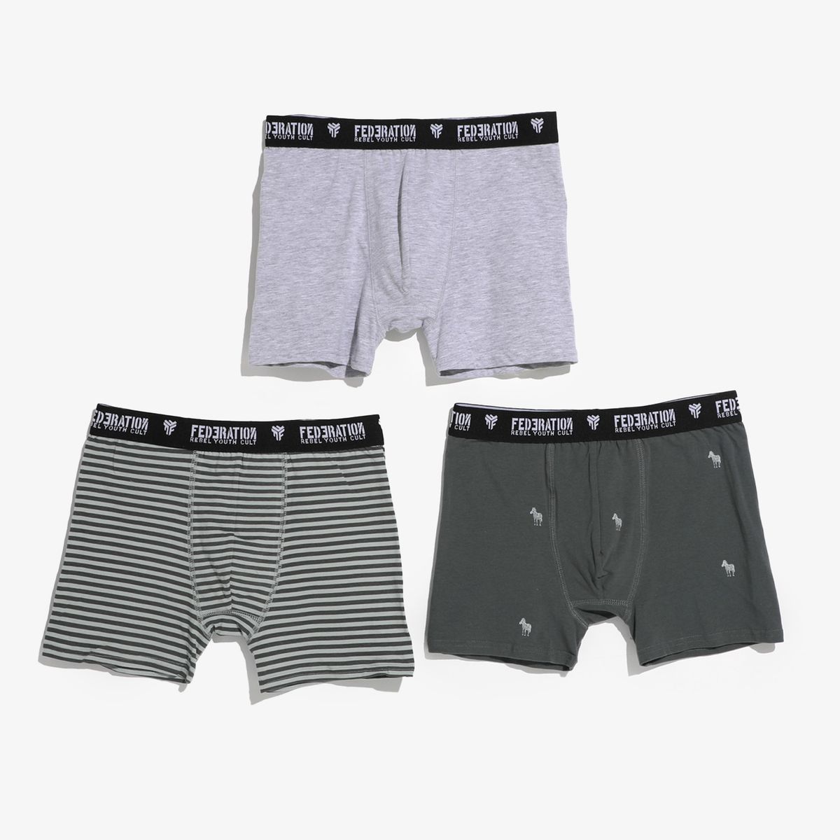 FEDERATION - Boxers Niño Pack X3 Algodón Federation