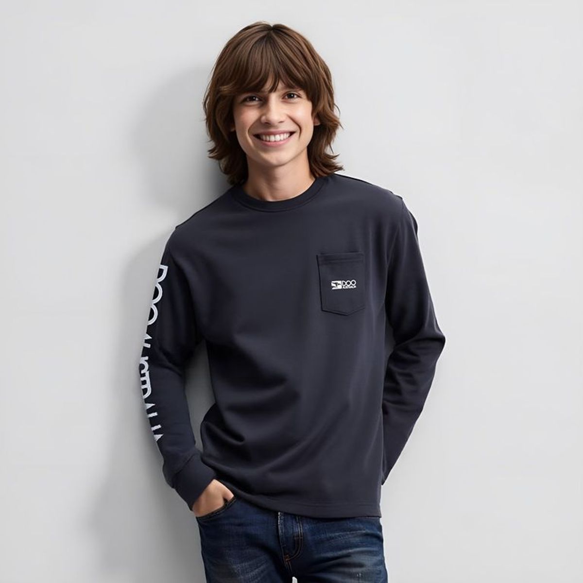 DOO AUSTRALIA - Polo Manga Larga Doo Australia Niño Algodón Estampada