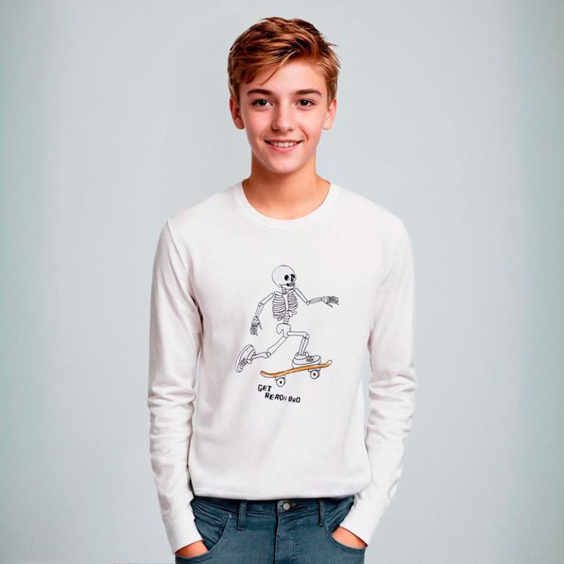 FEDERATION - Polo Federation Manga Larga Algodón Niño Estampada Casual