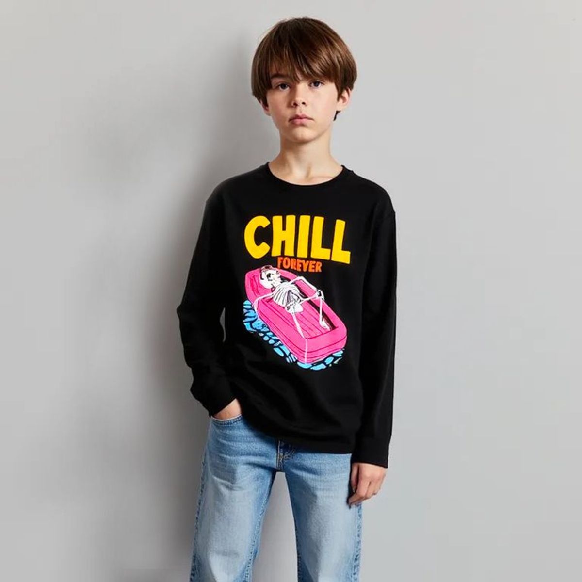 FEDERATION - Polo Federation Manga Larga Algodón Niño Estampada Casual