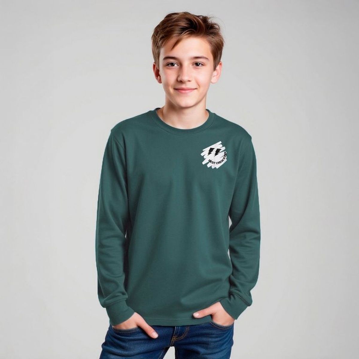 FEDERATION - Polo Federation Manga Larga Algodón Niño Estampada Casual