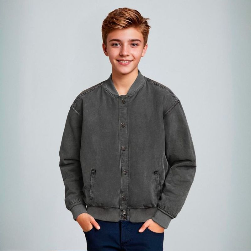 FEDERATION - Casaca Federation Denim Manga Larga Bomber Niño