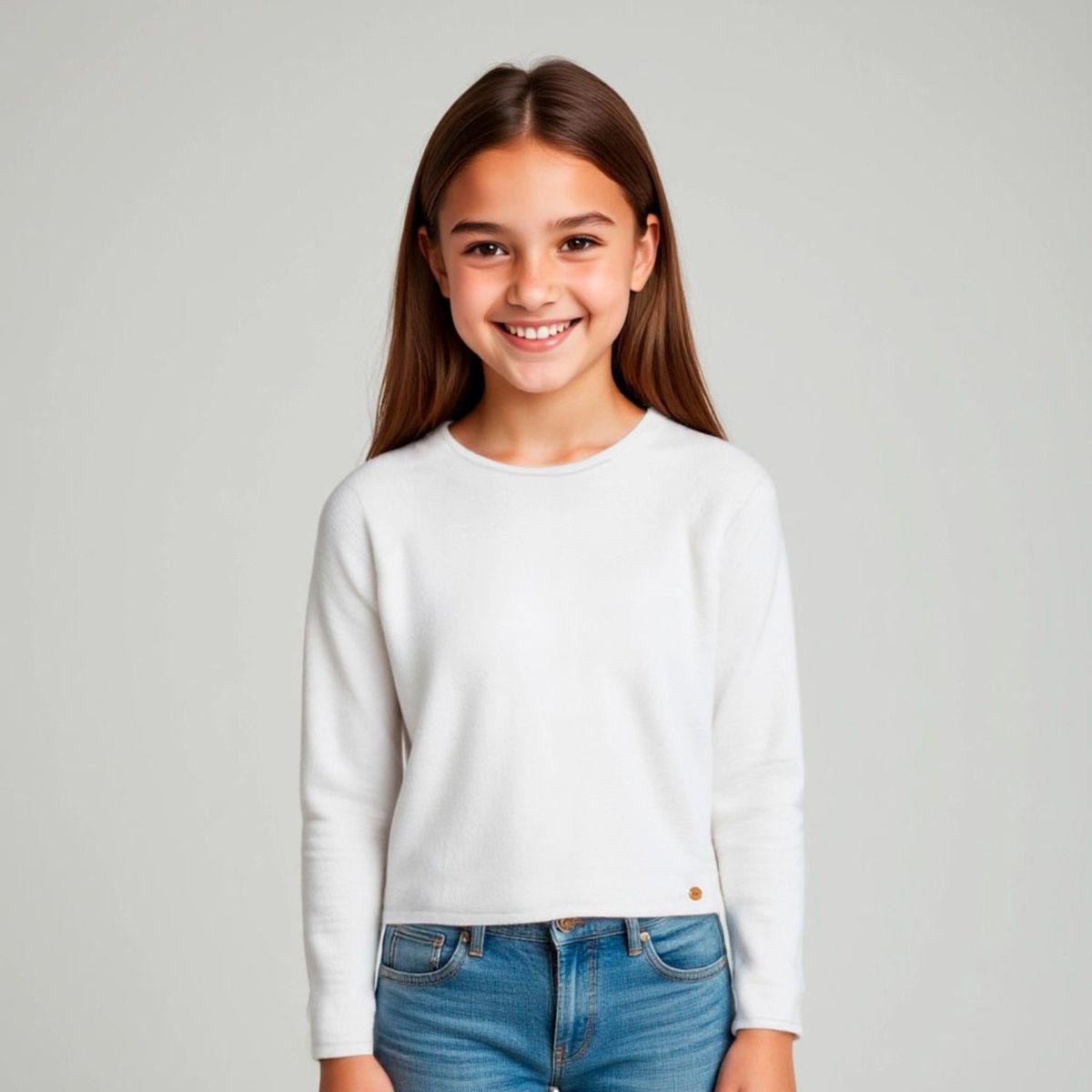 ELEVEN - Polo Eleven Casual Algodón Manga Larga Niña