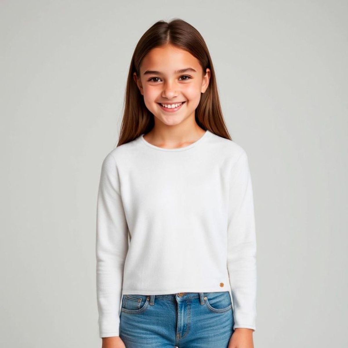 ELEVEN - Polo Eleven Casual Algodón Manga Larga Niña