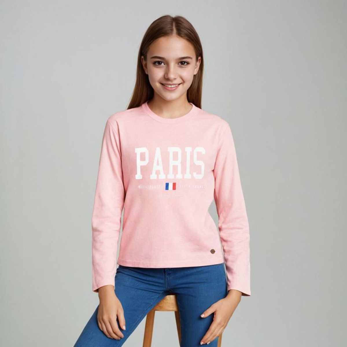 ELEVEN - Polo Casual de Algodón Manga Larga Eleven Niña Estampada