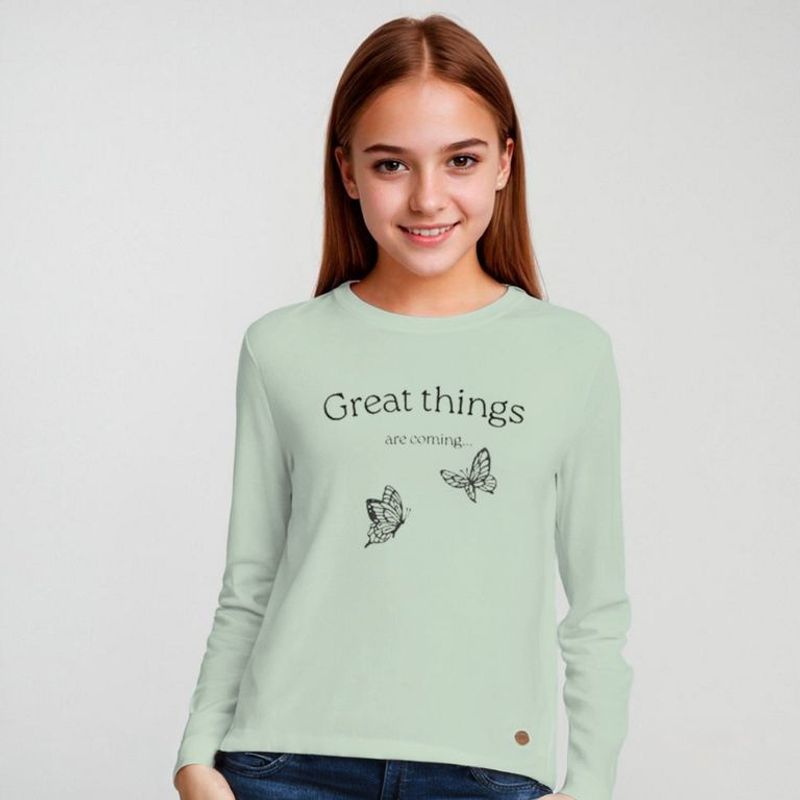 ELEVEN - Polo Casual de Algodón Manga Larga Eleven Niña Estampada