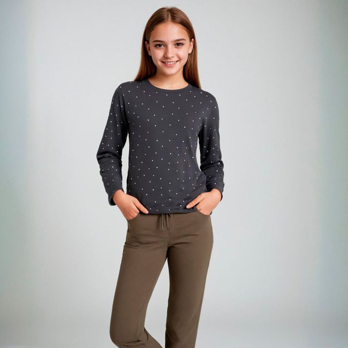 ELEVEN - Polo Casual Algodón Estampada Eleven Niña Manga Larga