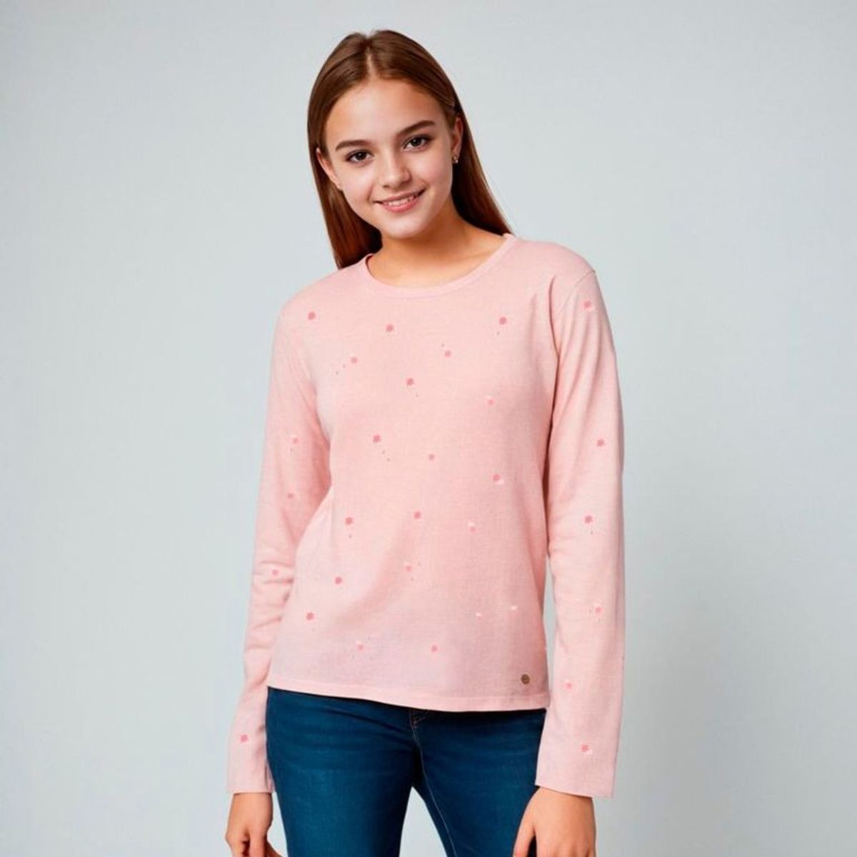 ELEVEN - Polo Casual Algodón Estampada Eleven Niña Manga Larga